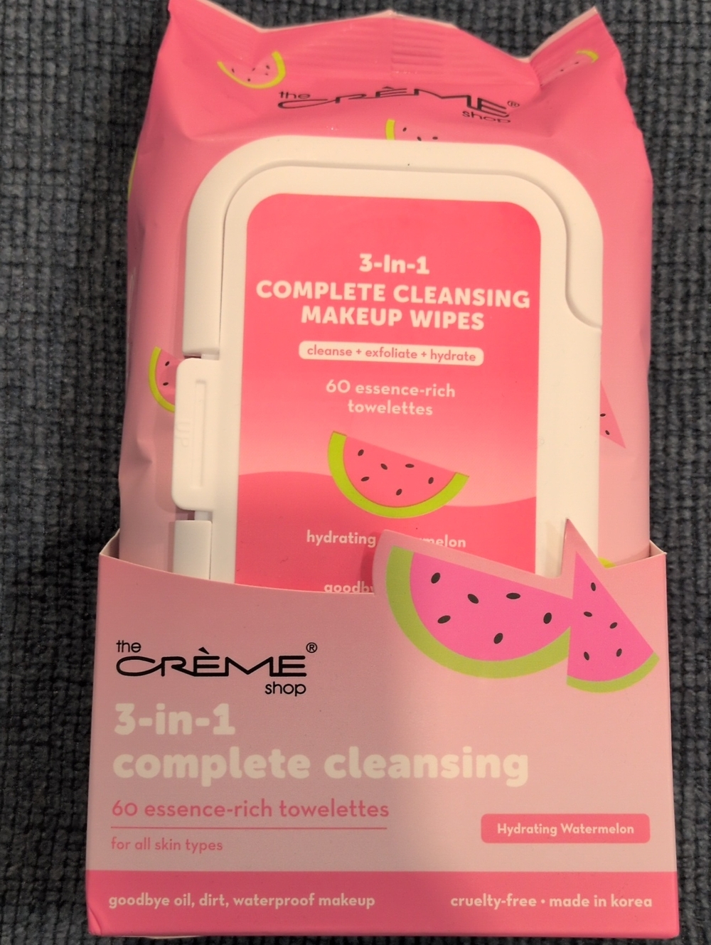 The Crème Shop 3-in-1 Hydrating Watermelon Cleansing Makeup Wipes